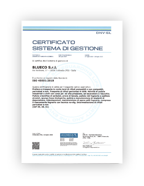 Certificazioni Blueco