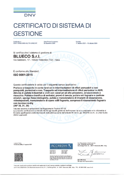 Certificato ISO 9001